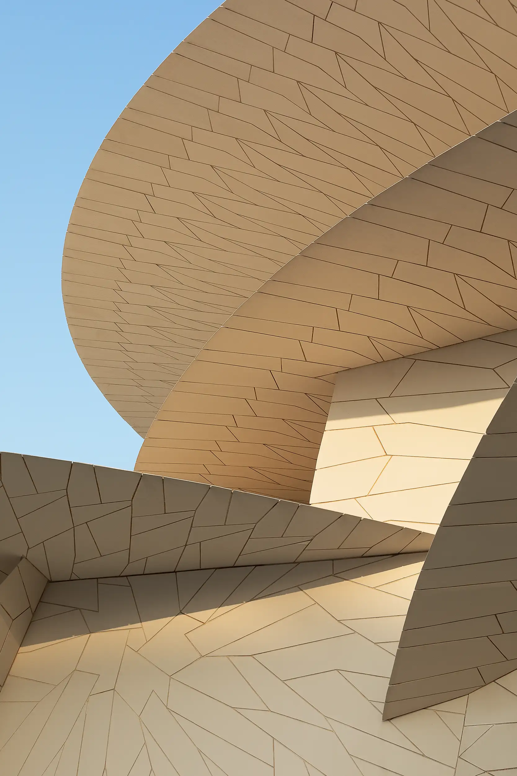 Fine art architectural composition of National Museum in Doha, captured by Ondrej Hromadko